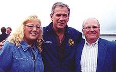 Lorene and Bob Molloy with President George Bush